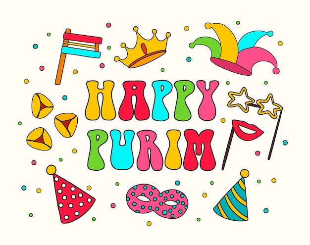 Pourim : La Victoire de la Reine Esther et ses Résonances Actuelles joyeux pourim souhaite carte felicitations pour fete juive 490886 586.jpg